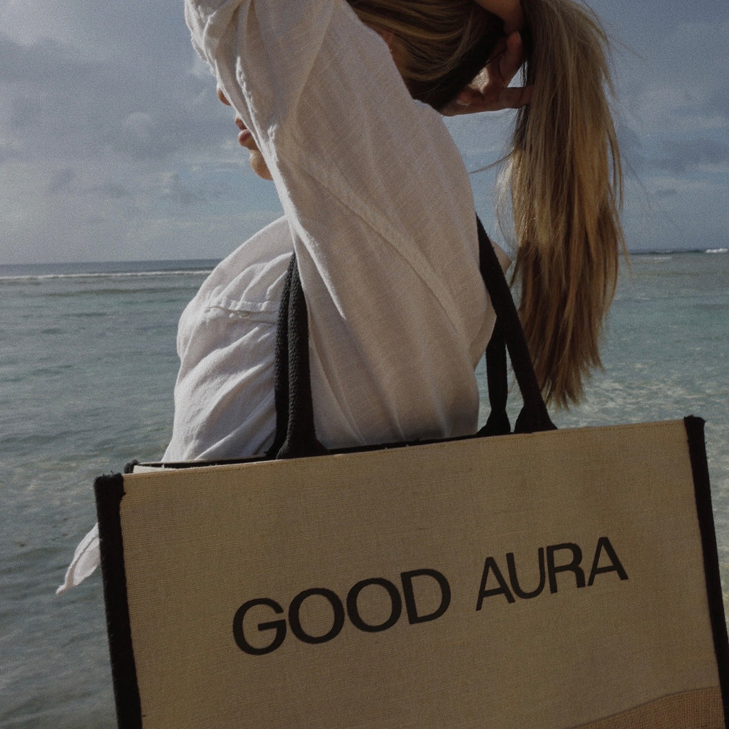 GOOD AURA TOTE BAG - BLACK