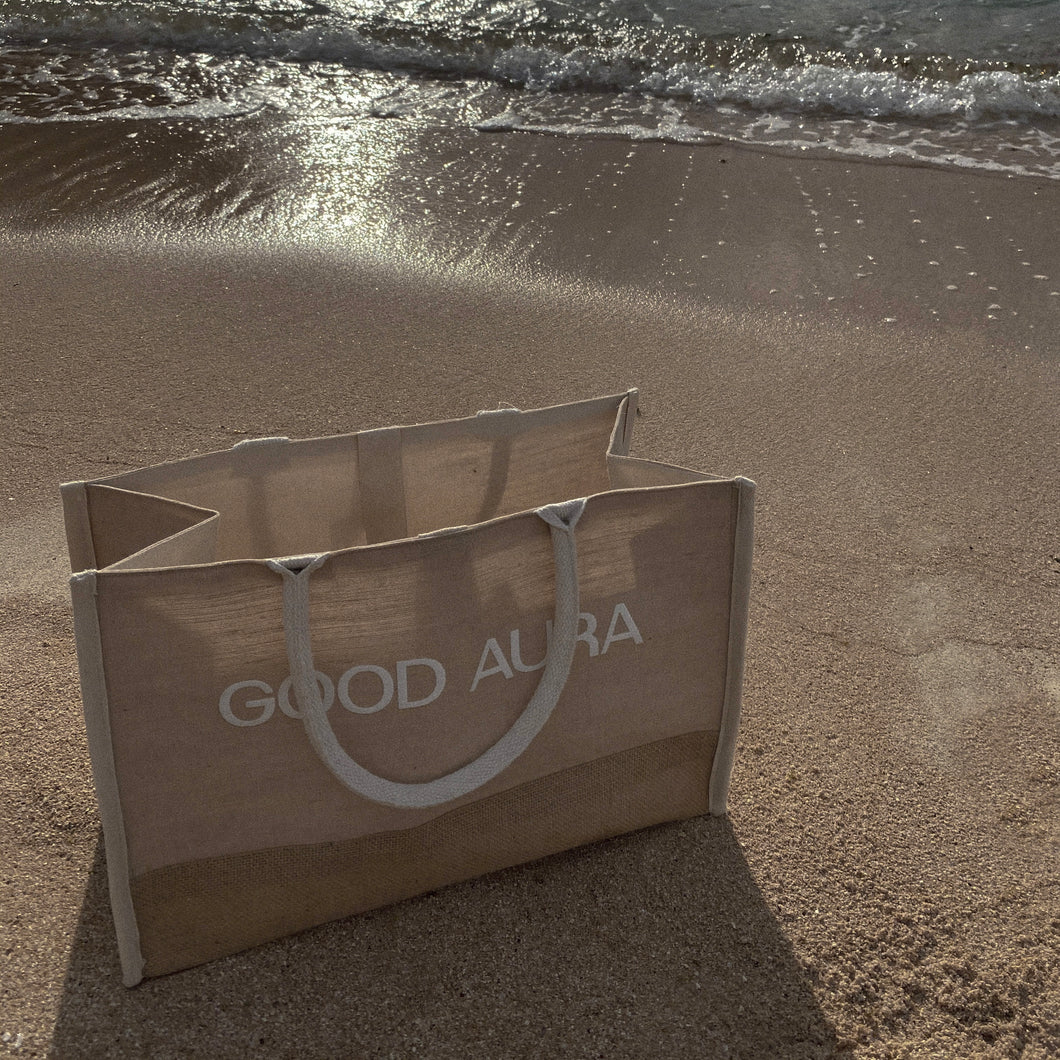 GOOD AURA TOTE BAG - SAND